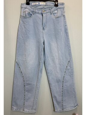 Celebrity Ace 90's Straight Studded Jeans - Women's 18 NWOT
